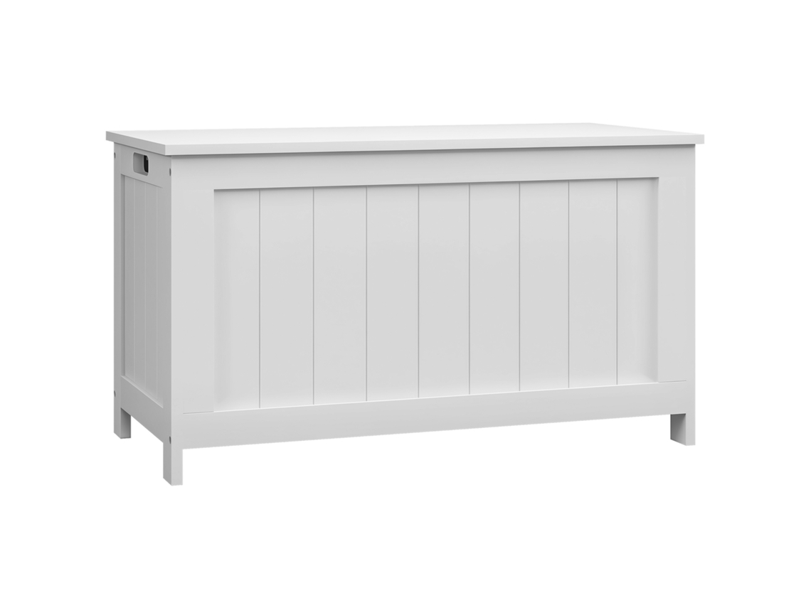 Caixa de armazenamento, baú de brinquedos, MDF, 81x40x46cm branco