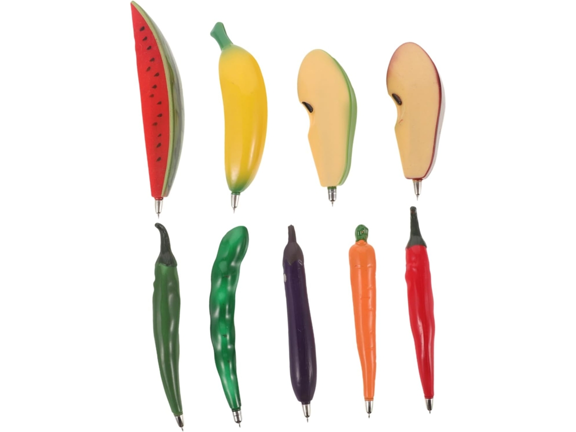 Ciieeo - Conjunto Com 2 Canetas Esferográficas Em Formato De Frutas E