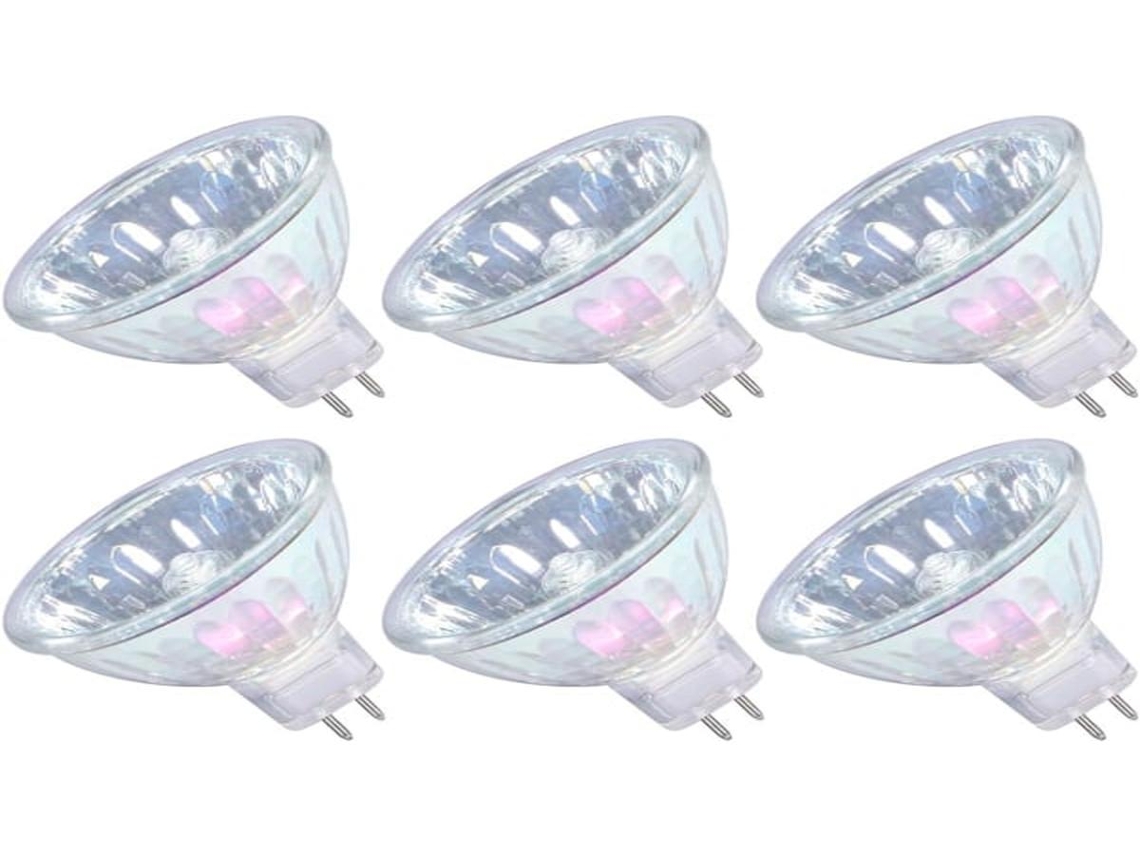 Lurelia Lâmpada Halógena Mr16 Gu5.3 50w 12v 3000k, Branca Quente, Regulável, Sem Cintilação, Para Casa