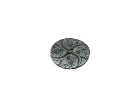 Botões em madrepérola metalizada - Stile Universal - Modelo 48 - 30 mm - Padrão floral - Fabricado na Itália
