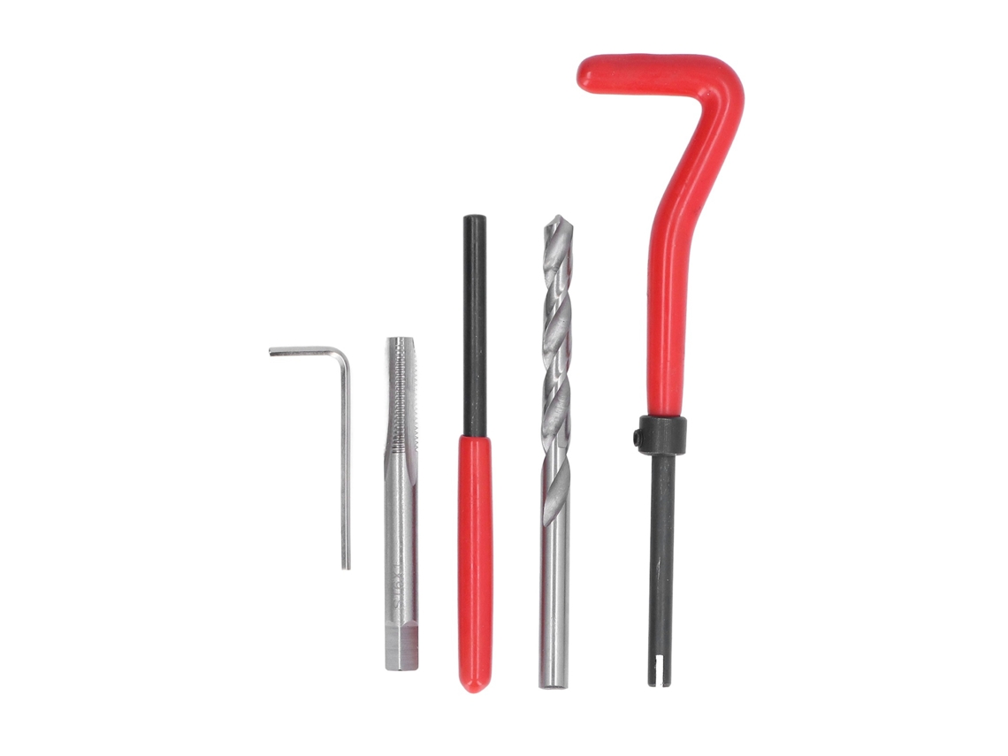 Kit De Inserções Para Reparação De Roscas M10 Com Brocas Hss Da Laxiscreed Para Reparações Fáceis E Duradouras