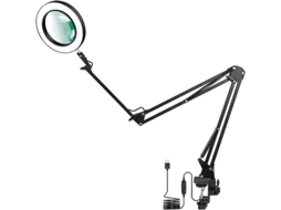 Lupa De Led Com Iluminação Lupa Iluminada Hd 5x Com Braços Articulados E 3 Modos De Cor Aquaforge