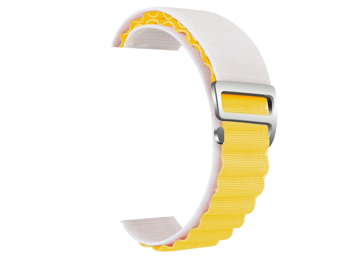 Bracelete Loop Alpine para Apple Watch Series SE 2022 44mm Branco e Amarelo