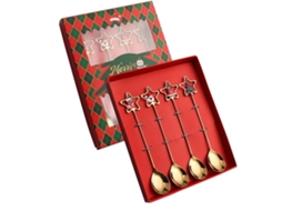 Conjunto De Talheres De Aço Inoxidável De Natal 4 Und Yunzii