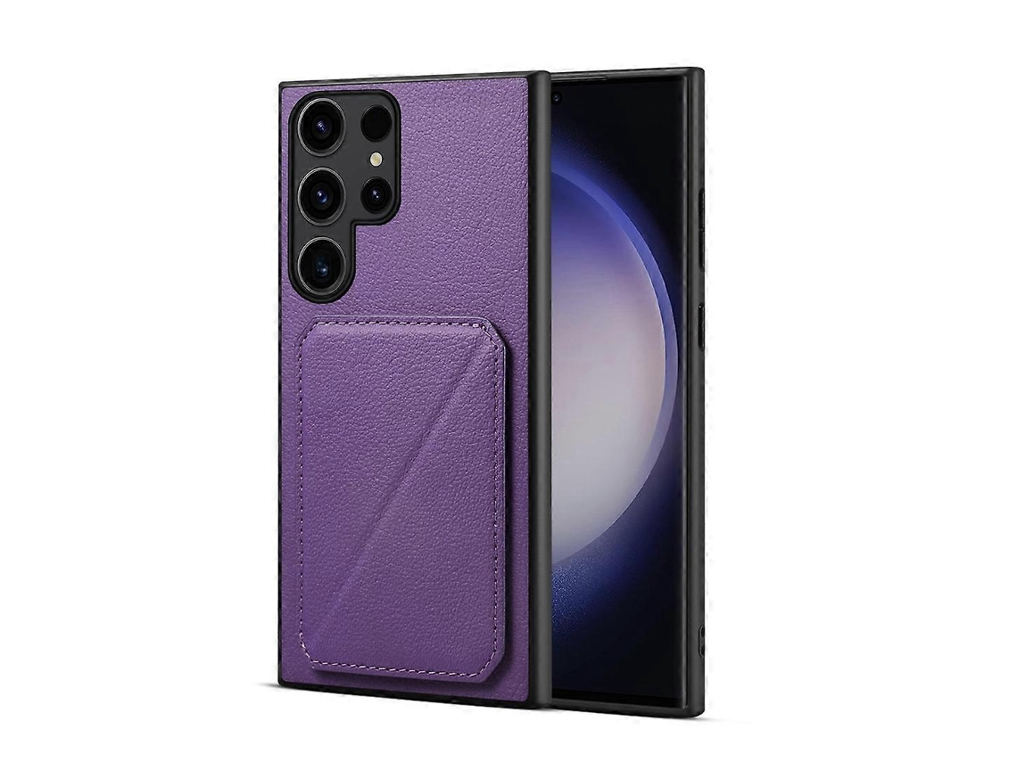Capa Para Celular Denior Com Textura De Couro De Bezerro E Acabamento Eletroplaqueado Para Samsung Galaxy S23 Ultra 5g