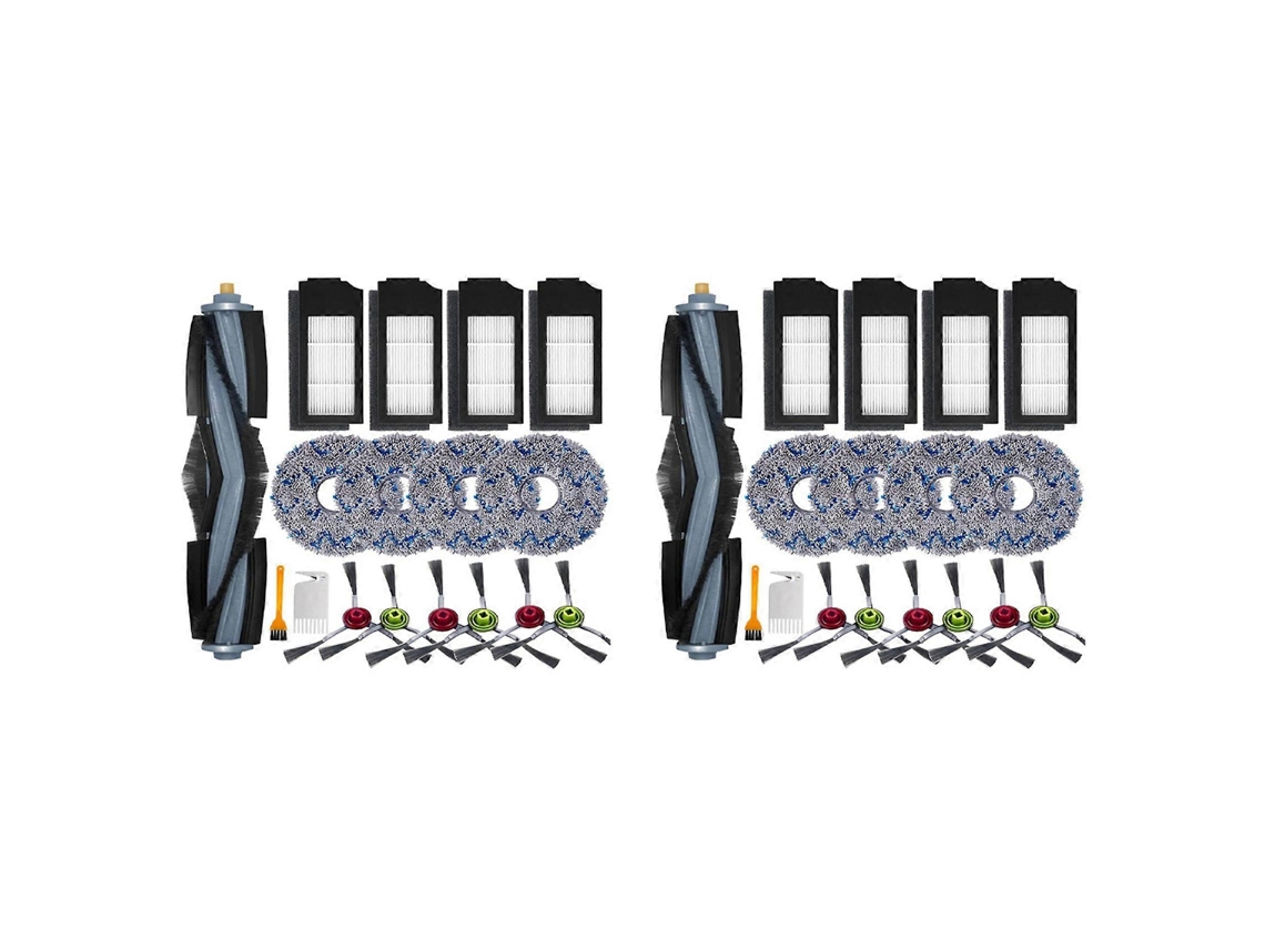 Kit com 34 acessórios para aspirador Ecovacs Deebot X1 Omni. Peças de reposição para o aspirador Ecovacs Deebot X1 Turbo.