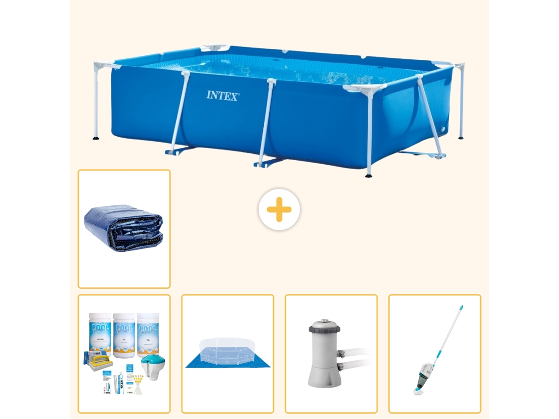 Intex Piscina Com Estrutura Retangular - 300x200x75 Cm - 6-peças S20057