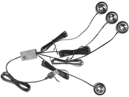 Iluminação interna de carro com LED USB, com 4 lâmpadas e luz ambiente noturna.