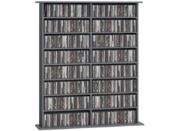 Arrumação Cd/dvd 16 Compart., 12 Prat. Ajust., 720 Cd/396 Dvd, Cinza