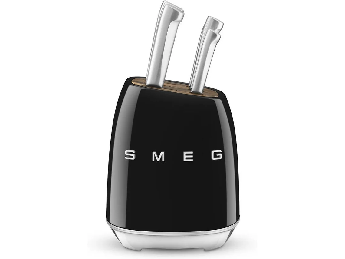 Bloco de Facas SMEG Anni 50 KBSF02BL (6 Unidades - Preto)