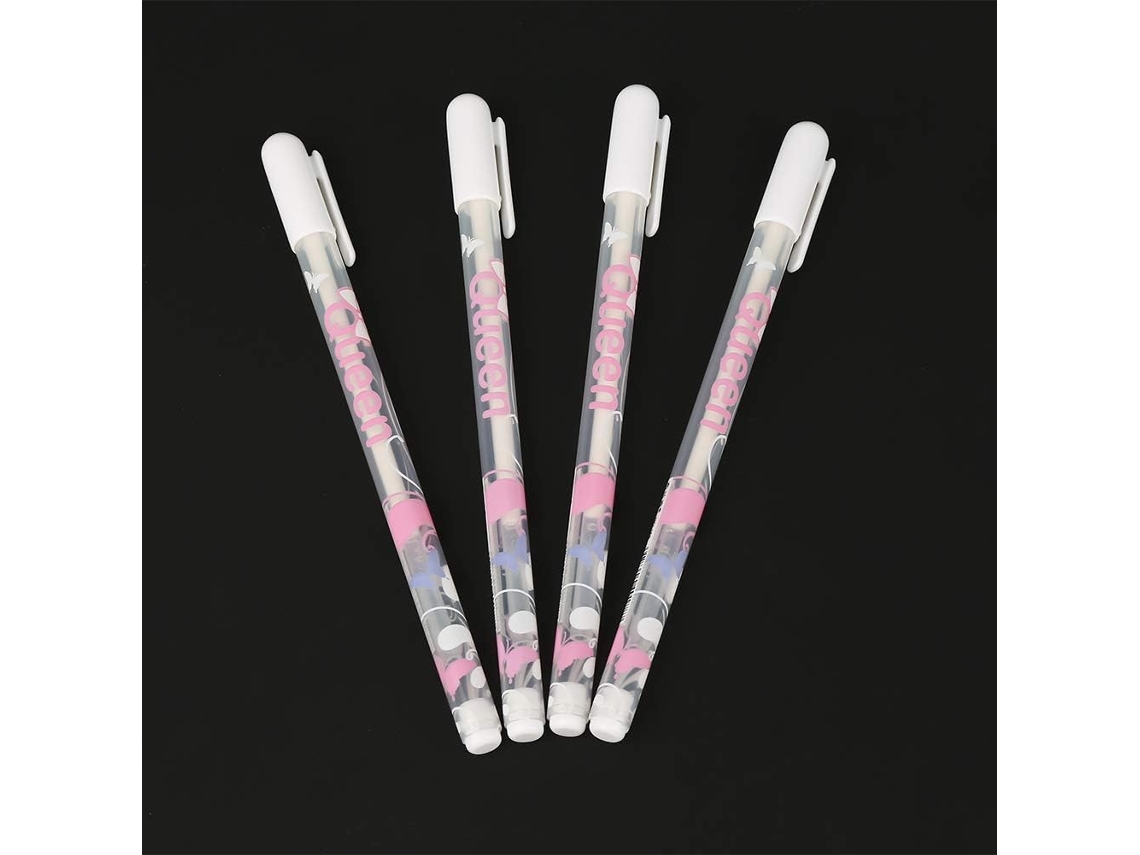 Conjunto De 4 Canetas Em Gel Com Tinta Branca, Instrumentos Escrita