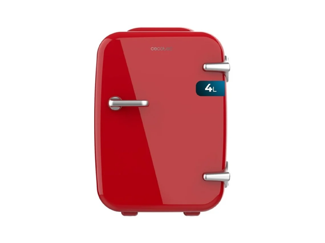 Cecotec Frigorífico Minicooling Habana Red 4 Litros, Funcionamento 12 V - 220 V, Compatível Com Carros E Caravanas