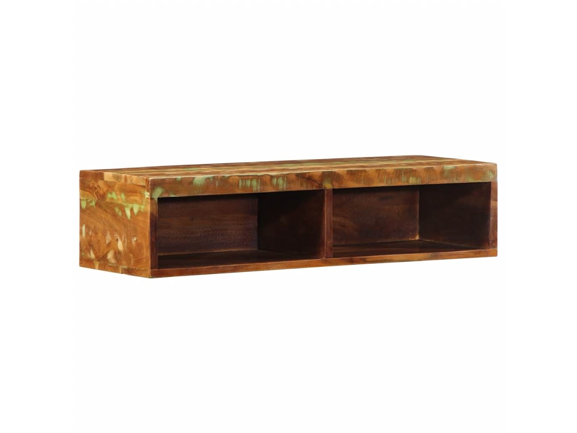 Vidaxl Armário De Tv Para Parede 80x30x19 Cm Madeira Recuperada Maciça
