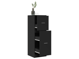 Vidaxl Armário Boticário 40x41x118 Cm Derivados De Madeira Preto
