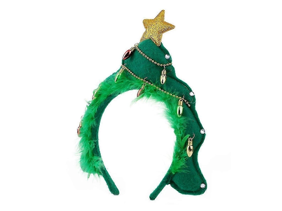 Faixa De Cabeça De Árvore De Natal Com Lâmpada E Estrela,leve E Compacta,tamanho Único
