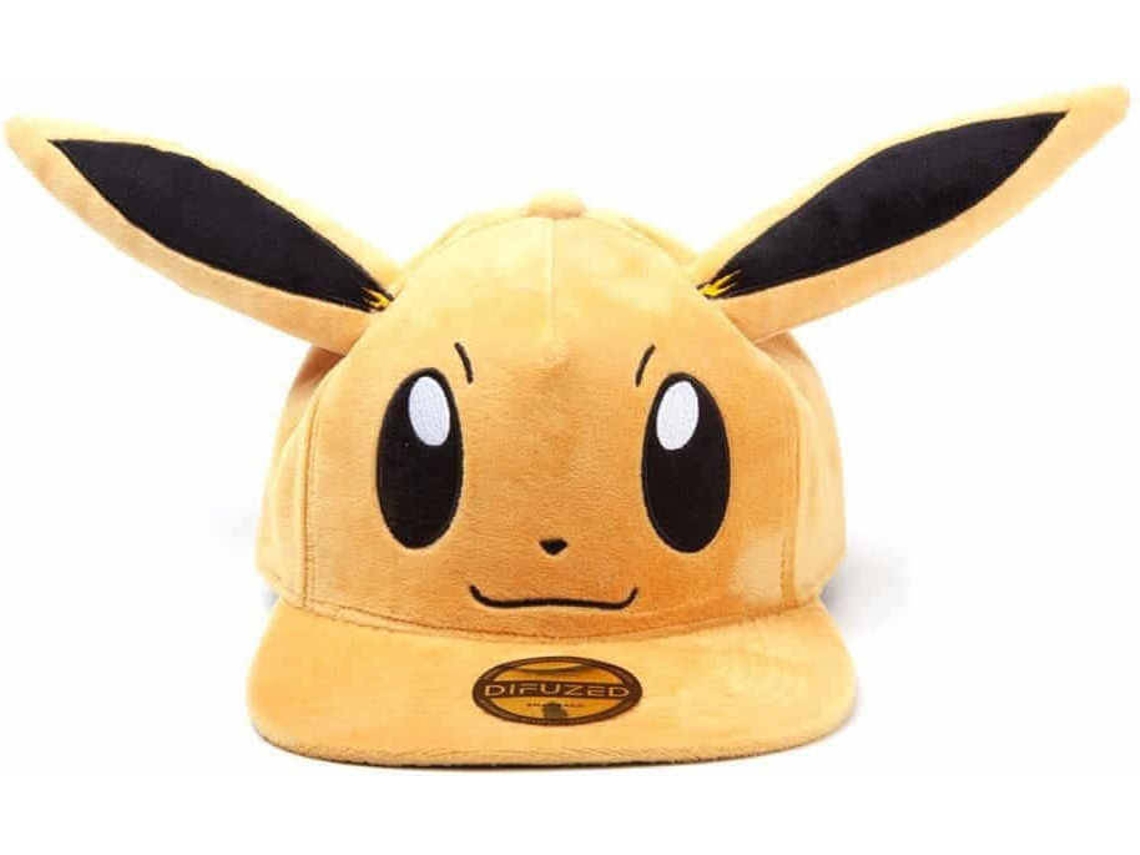 Boné Snapback Pokémon Eevee Peluche Com Orelhas