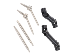 Conjunto Cvd Dianteiro E Traseiro Com Eixo De Transmissão Para Carro Controle Remoto 1/18 Acessórios Prata