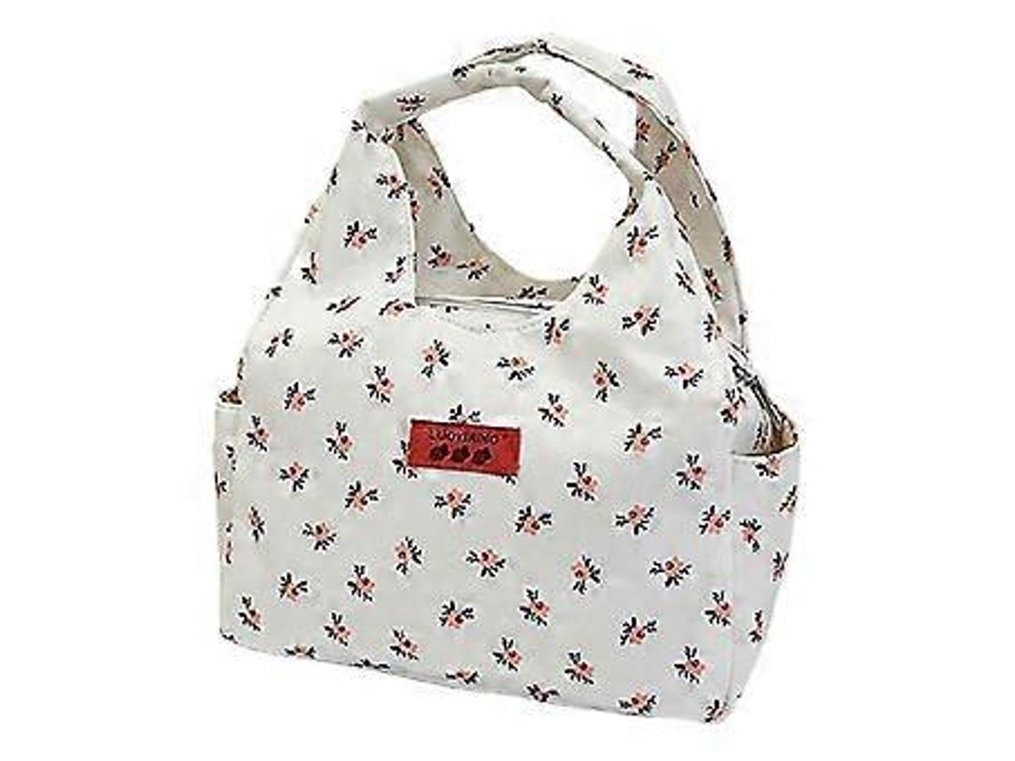 Bolsa de nylon elegante e multifuncional com estampa floral e vários bolsos para o uso diário. Aquaforge.