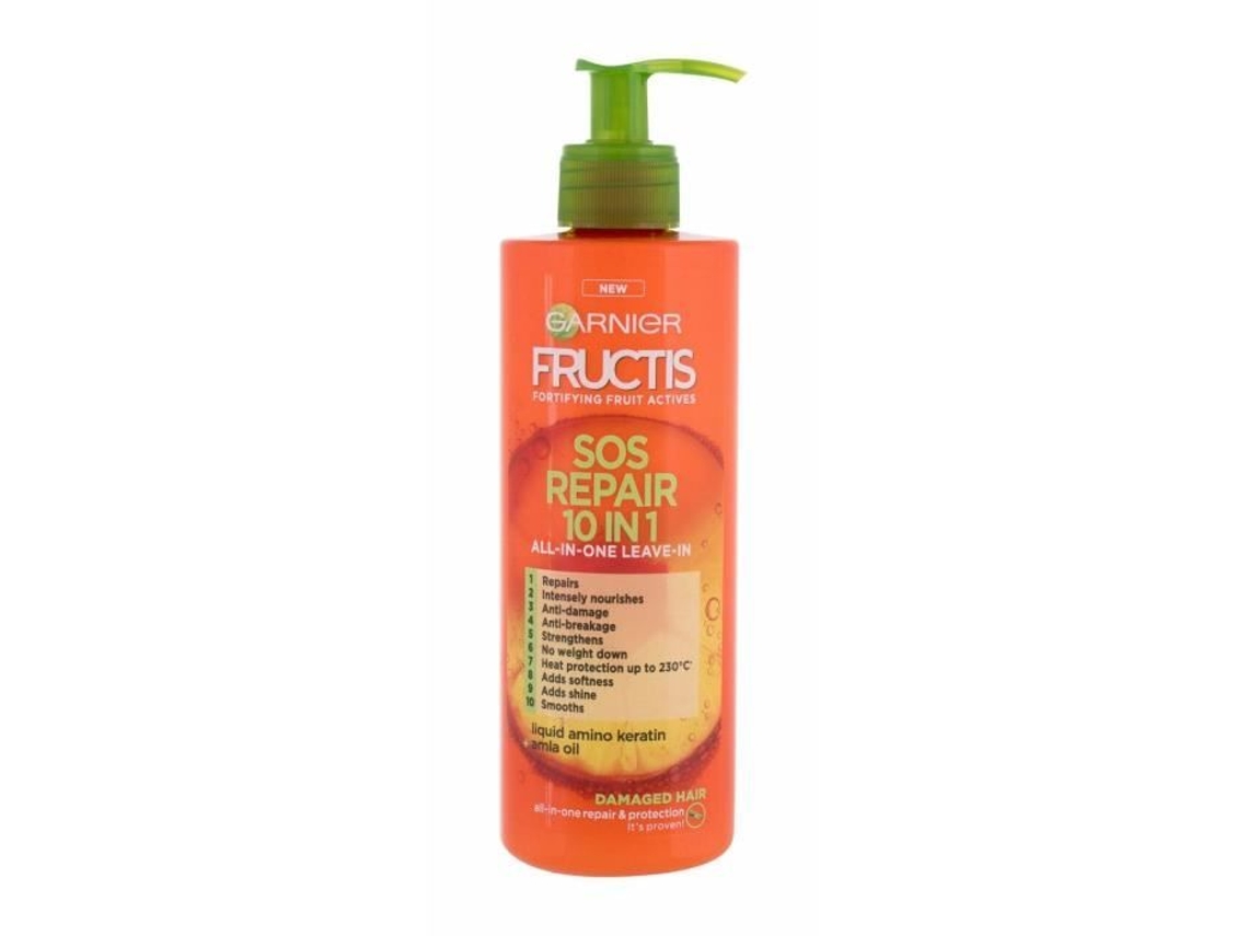 Sérum Capilar Garnier Fructis Sos Repair 10 Em 1 Tudo Em Um Sem Enxágue 400ml