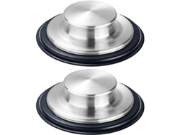 2pcs Tampa De Pia De Cozinha Inox Aço Inoxidável Borda Larga Diâmetro 3.35'' Sem Ferramentas