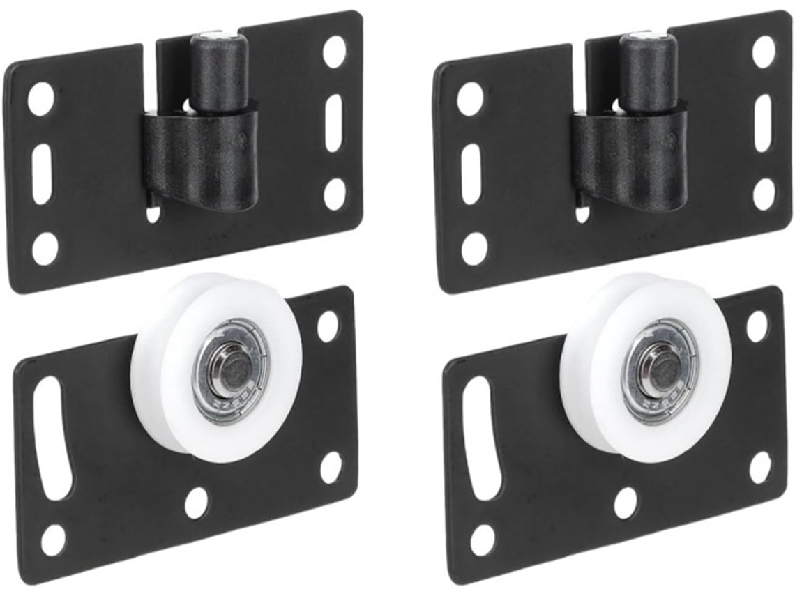 Rodízios Para Trilho De Porta Correr, Roldanas Para Porta De Correr Guarda Roupa, Armário, Preto, 2 Peças