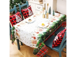 Mantel Retangular De Natal Lavável, Mantel Grande Para Decoração De Mesa De Férias Natalinas
