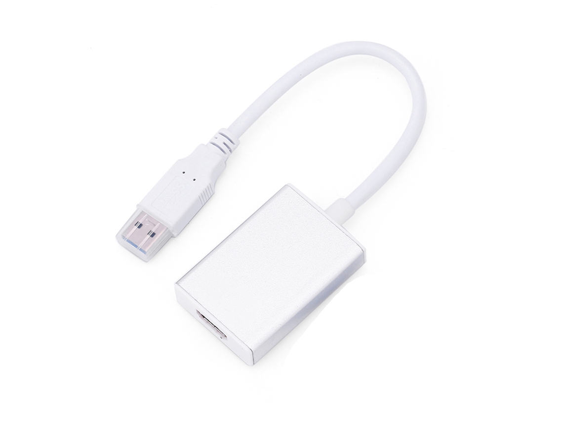 Cabo Adaptador de Vídeo USB 3.0 para HDMI, 1080p, para PC, Branco | S/MARCA