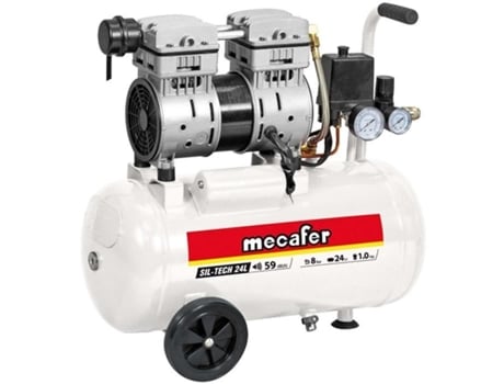 Compressor de Ar MECAFER 425523 Horizontal Silencioso 8 bar 24 L