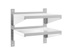 Wall Shelf, Wall Shelves Vidaxl Prateado Aço Inoxidável (50 X 40 X 48 Cm)