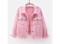 2026 jaquetas de Jeans para Mulher Outono Primavera Manga Longa Casaco Quente de Tamanho S XXXL M Rosa