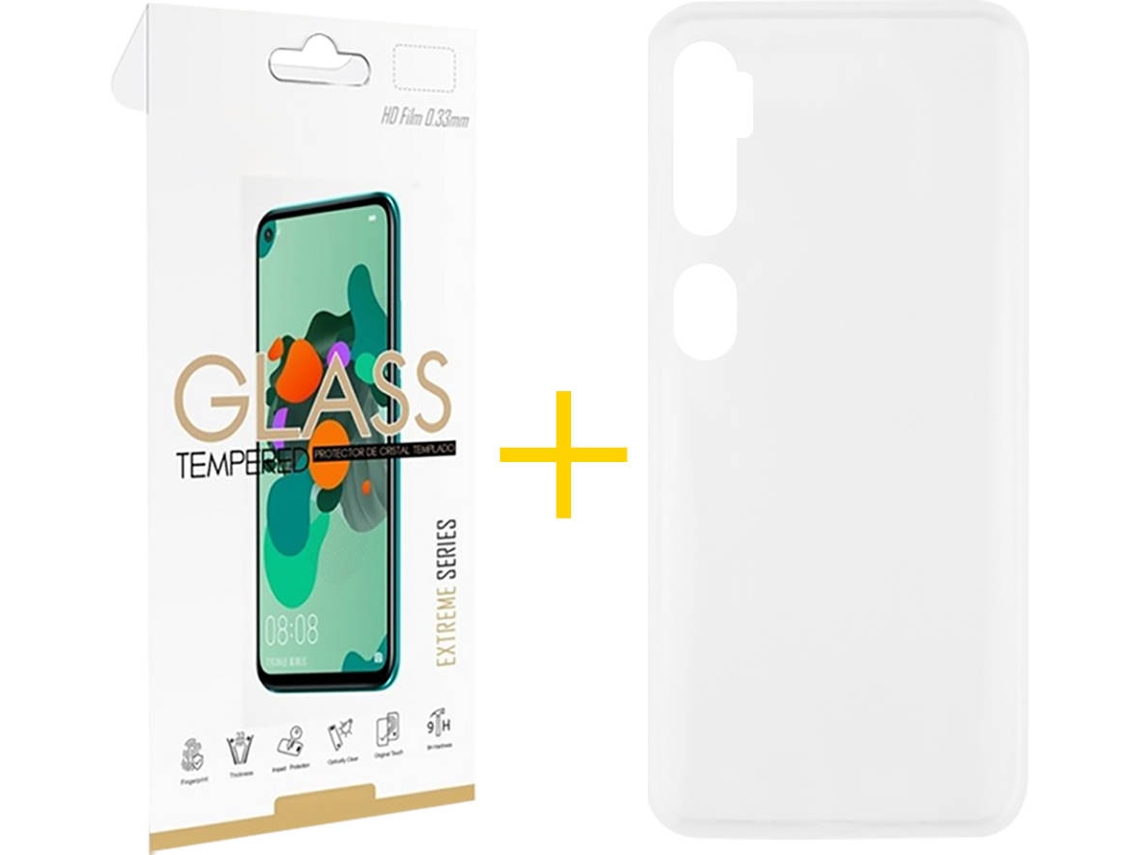 Kit Capa e Película Xiaomi Mi Note 10 ACCETEL Liso (Transparente)