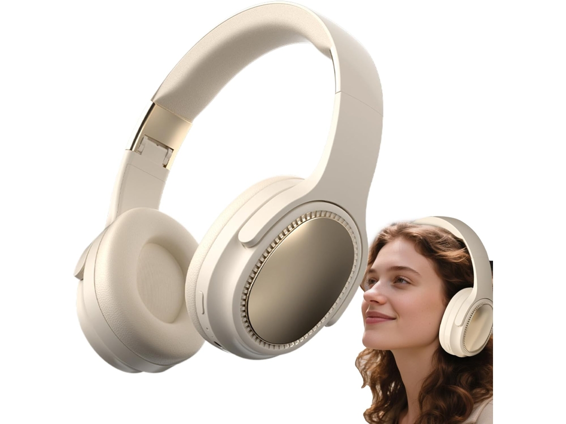 Fones De Ouvido Sem Fio Supra Auriculares Com Almofadas Macias E Confortáveis Para A Pele, Carregamento Rápido