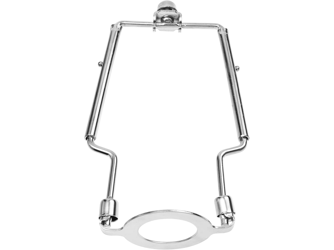 Suporte De Lâmpada Ajustável De Metal Galvanizado De 7 A 9 Polegadas, Estrutura Prateada Resistente À Ferrugem