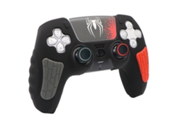 Capa De Silicone Para Controle Ps5, Com Capas De Joystick E Adesivo Para Touchpadczhhmart (aranha Preta)
