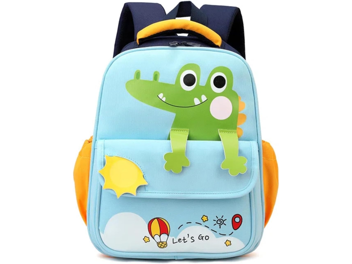 Mochila Pré-escolar 3d Com Estampa Crocodilo Infantil Para Meninos Meninas 3 5 Anos Respirável, E Zíper Duplo