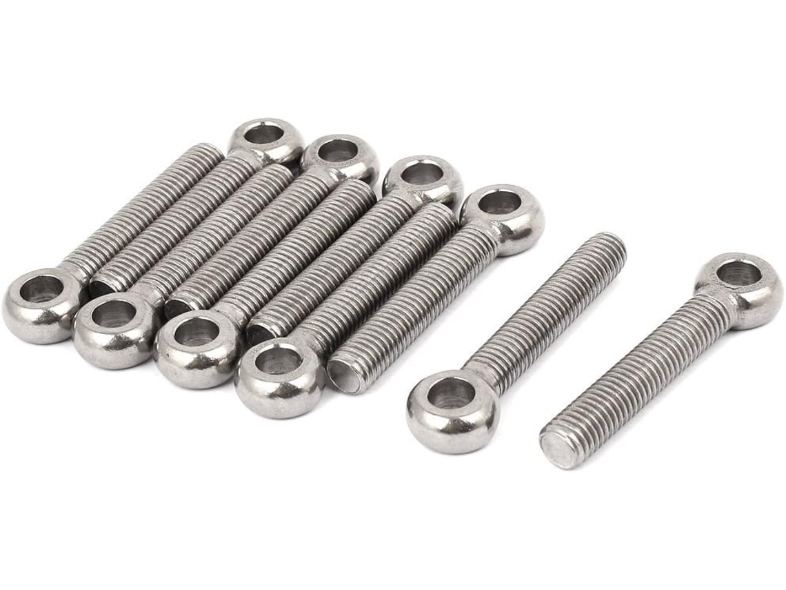 Parafuso de Olhal de Fixação de Ombro M10x60mm em Aço Inoxidável 304 para Elevação, Pac. 10 Pçs CHABERLU