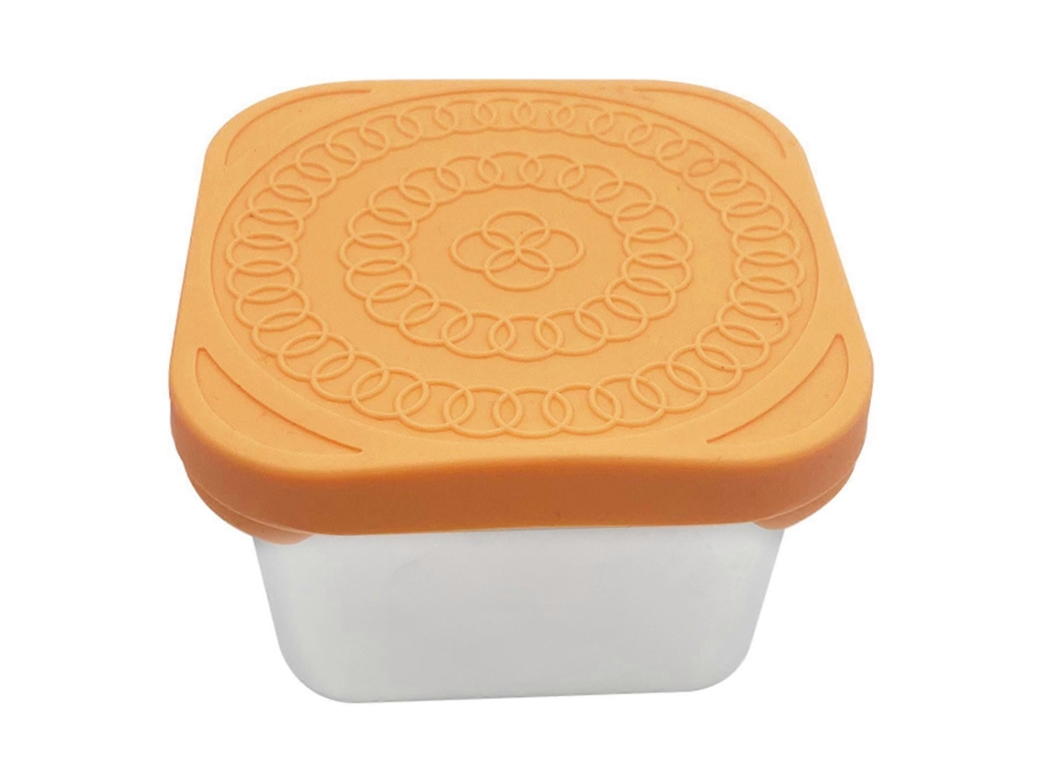 Conjunto De 1 Potes Para Armazenamento, Em Aço Inoxidável E Silicone, À Prova De Vazamentos, Com Tampa, Para Molhos, Adequado A Escritório