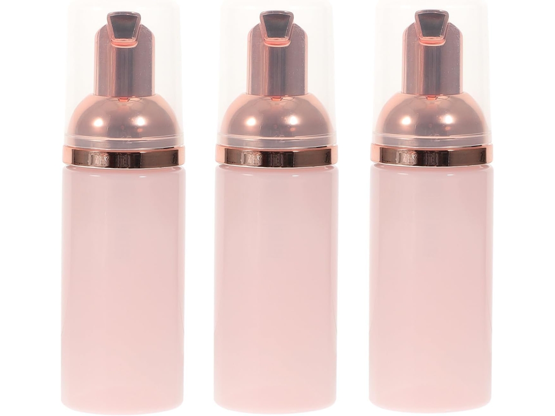 Mini Frascos Espumantes 50ml Com Estabilidade Aprimorada, Pacote Com 3 Unidades, Bomba De Plástico