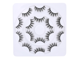 8 Pares Cílios Falsos Tridimensionais Longos Grossos Curlados Ferramenta De Maquiagem Para Olhos (d21)