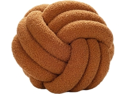 Almofada ZYBLSSBB de Bola, Entrançada, Decorativa, Sherpa, Cor Caramelo