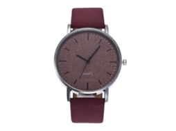 Reloj De Pulsera De Aleación De Pareja Round Dial Analog Quartz Morado