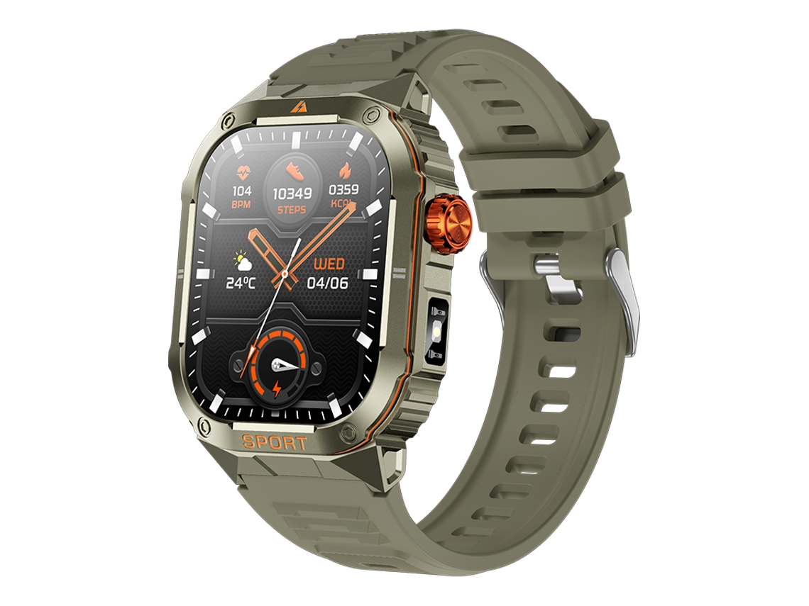 Smartwatch D16 Bluetooth 5.3 Com Rastreador De Condicionamento Físico, Frequência Cardíaca, Spo₂, Sono E Suporte Multilíngue (verde)