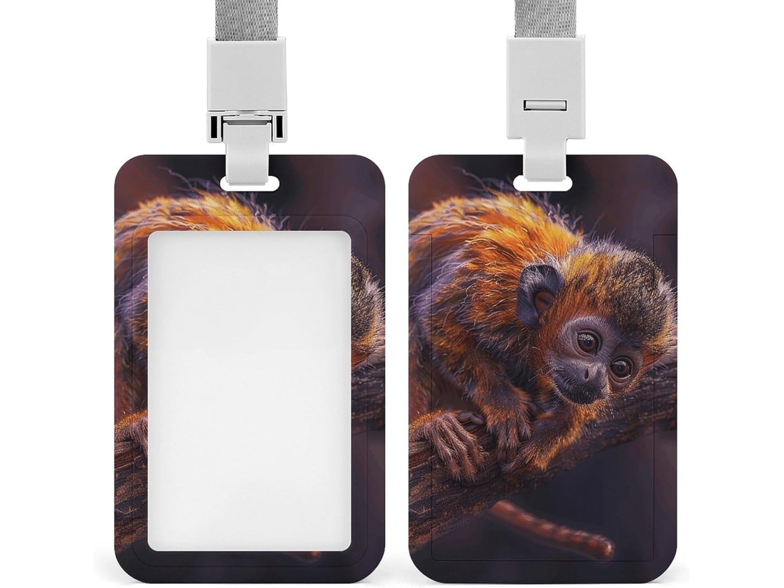 Suporte pequeno para cartão com cordão, revestimento plástico impermeável, ideal para trabalho, mesa, professores.