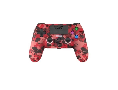 Mizar BT Controlador Sem Fio Vermelho Camuflado para PS4 PC e Celular DRAGONSHOCK