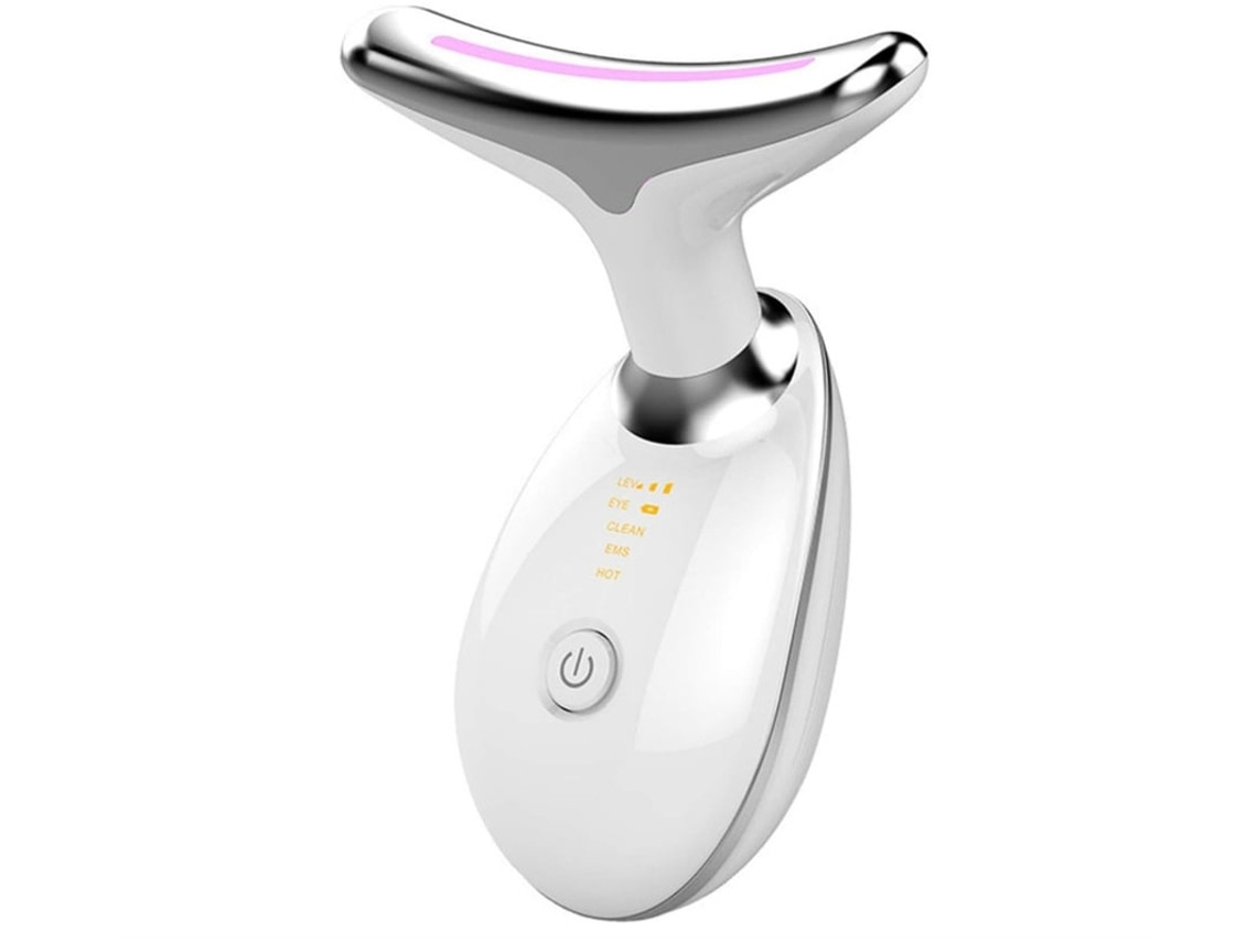 Massageador Facial Elétrico Bestvite Es 1081 Ems Skin Care Beauty Massage Aquecido Branco