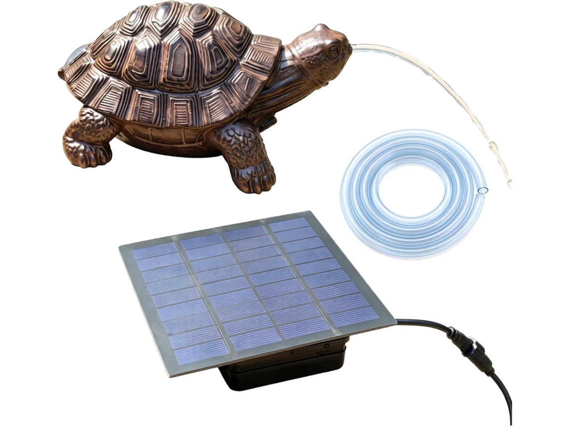 Libra Fonte Solar Forma Tartaruga Resina GOKOCO para Pequenos Lagos Decoração Jardim