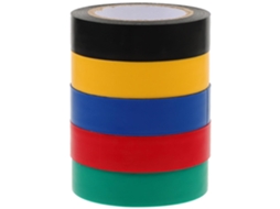 5 Rolos De Fita Isolante Elétrica Multiuso Em Pvc, Cores Sortidas, Alta Aderência, Ideal Para Eletricistas E Uso Interno