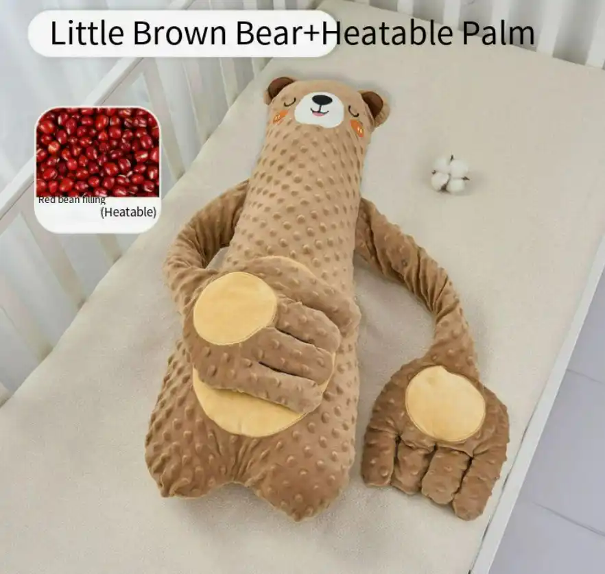 Brinquedo Para Chamar O Sono Com Estalo (68*25cm Urso Marrom Pequeno Enchimento De Tubo)