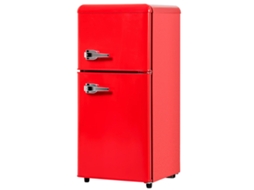 Refrigerador, Compartimento Duplo, Capacidade De 60l, Eficiente Em Energia, Vermelho