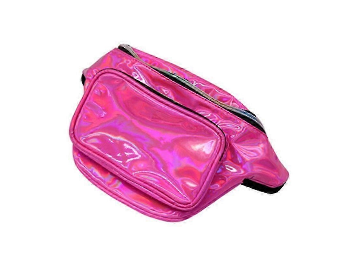 Geestock Bolsa De Cintura Fashion Feminina Em Pvc Ajustável Pochete Holográfica Para Viagem, Festa, Caminhada, Corrida, Compras, Pochete Aquaforge